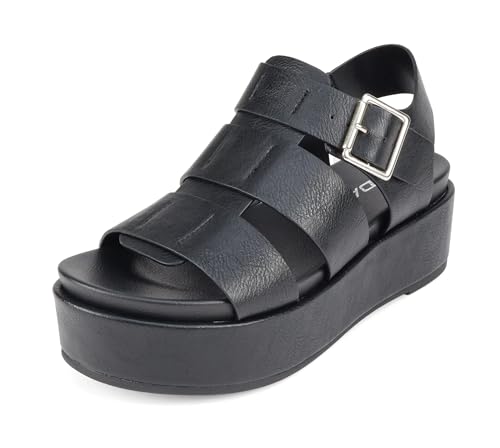 Image of Soda inchBossi ~ Women Round Toe Flatform Fisherman Wedge Sandals with Adjustable Buckle