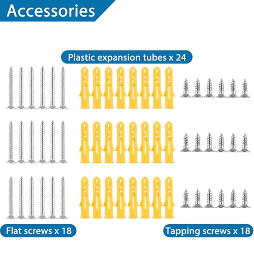 AKOLAFE 8 Stück Handlaufhalter Edelstahl Gerade Geländer Außen 60x80 mm Handlaufträger Schwarz Roubst Halterung für Handlauf Silbrig Treppengeländer Innen Shwerbelast Wandhalter (Flatt)