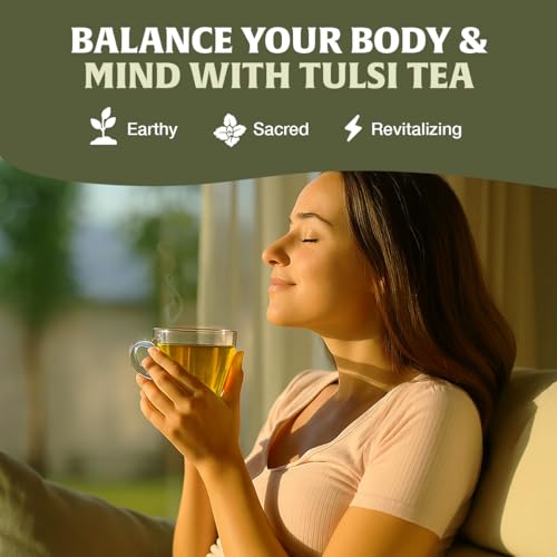 Image of HANDPICK Tulsi Tea (100 Teabags) Original Holy Basil Tea leaves from India