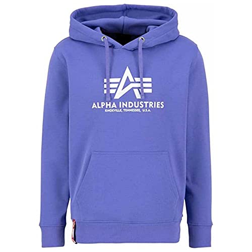 Alpha Industries Basic Hoody Kapuzensweat für Herren Electric Violet – Ansicht 2