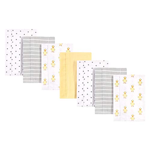 Image of Hudson Baby Unisex Baby Cotton Flannel Burp Cloths, Duck, One Size