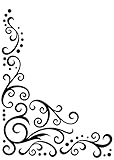 Darice EFBG-768 Embossing Folder Background, 5 by 7-Inch, Scroll Flourish Corner