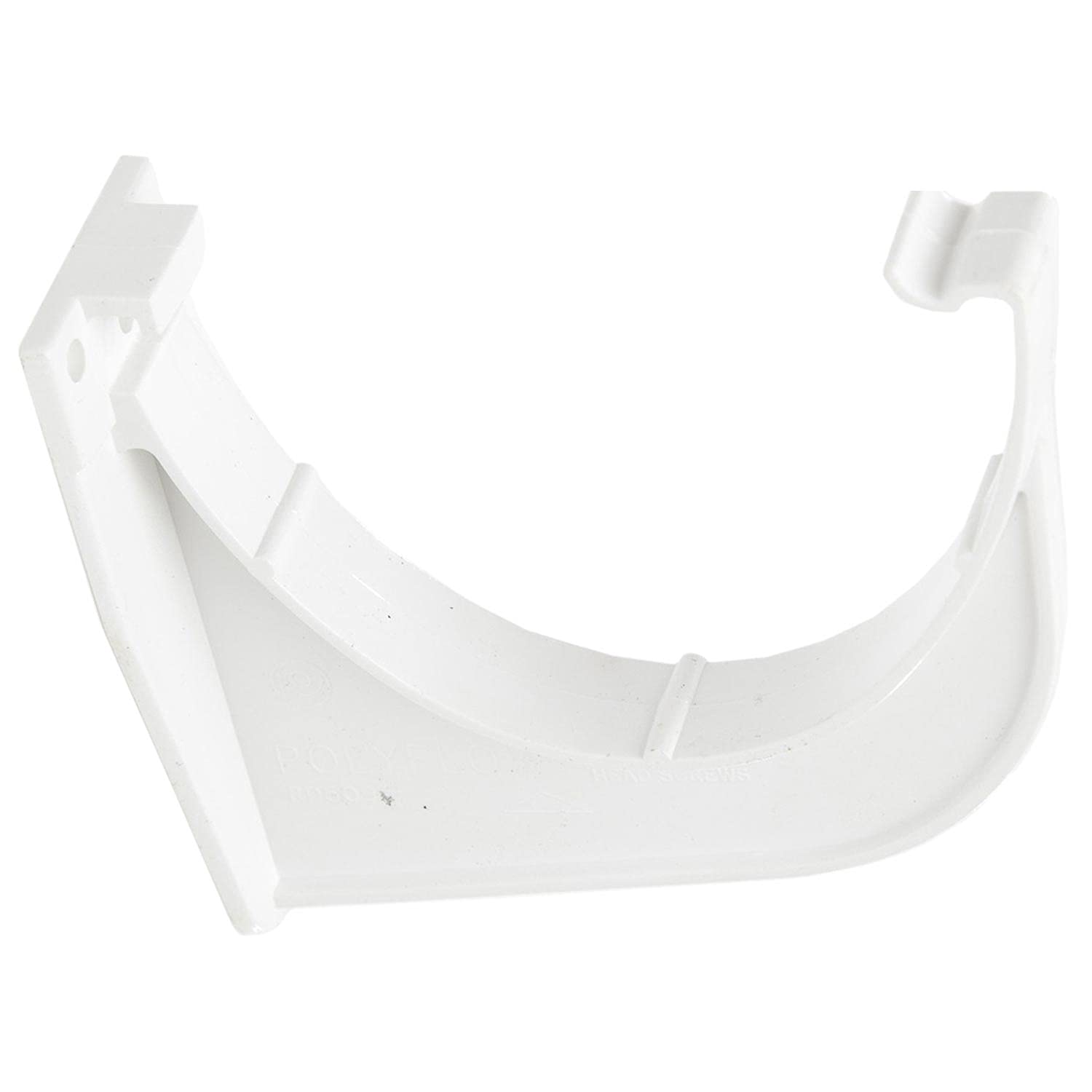 Polypipe Polyflow Deep Capacity [White] Fascia Bracket RD509 for 117mmx 75mm PVCu Half Round deepline guttering Systems