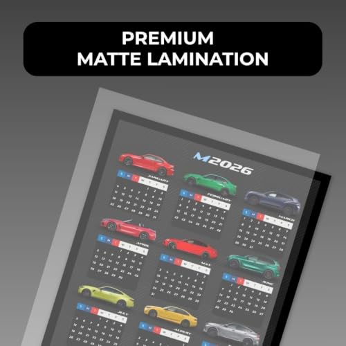 Image of Funk You Store BMV M Calender 2026 Poster | A3 Sized (42 x 29 cm) BMV Calendar 2026 Poster for Wall | M5, M4, M3 and more | Car Posters for Wall | New Year Calender for Car Guy (B 031)