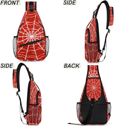 Mochila tipo sling red spiders para mujer y hombre miniatura 6