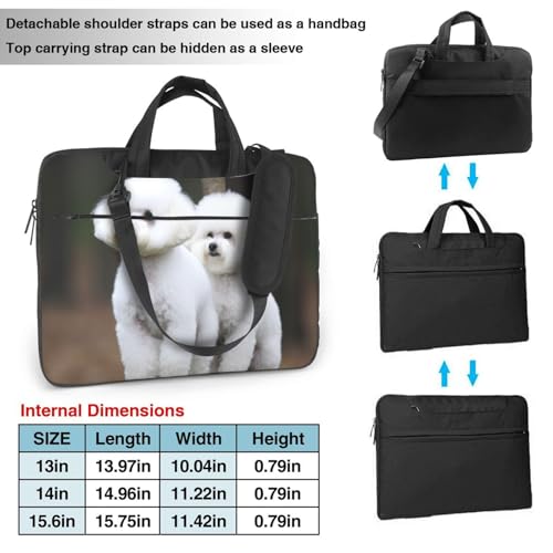 Bolso para Laptop Bichon Frise 14" para Hombre y Mujer miniatura 3