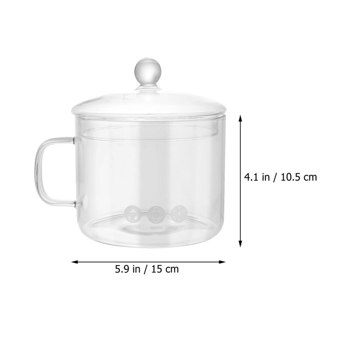 Transparenter Kochtopf aus Glas mit Deckel Hohe Hitzebeständigkeit Gleichmäßige Wärmeleitung für Babybrei und Gemüse Geeignet für Küche und Outdoor