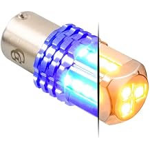 GG Grand General 70752 1157 Dual Color Amber/Blue 15 LED Tower Bulb, 12V, Single Pack