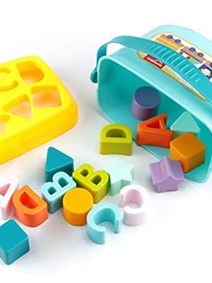 VAALYA TOYS Baby First Blocks Baby and Toddler Plastic First Block Shape, Sorter, Colors, ABCD Shape, Toys for 1 Year Old Kids 2