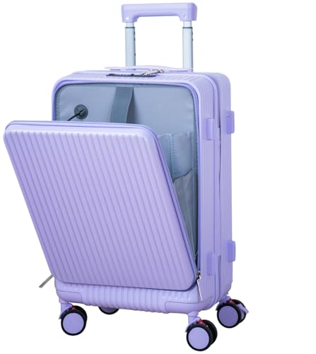 【ARIAMARU】フロントオープン スーツケース 前開け キャリーケース ストッパー付き 機内持ち込み 大型 大容量 軽量 カップホルダー USBポート付きフック付き 静音 ダブルキャスター 360度回転 ファスナー式 TSAローク搭載 耐衝撃 ビジネス