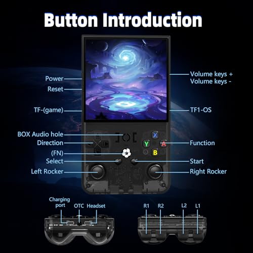 image for WDYQJE R36MAX Retro Gaming Console, Retro Handheld Games Console with 