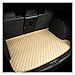 Produktbild DZSTAIYOUSM Kofferraummatte Für Peugeot 208 P21 2023 2022 2021 2020 Leder Go Tray Zubehör Nicht Elektrische Auto Auto Kofferraummatten Kofferraummatten(Beige Sigle)