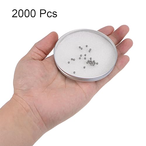 sourcing map 2000 Stück 3mm Lagerkugeln aus 304 Edelstahl G100 Präzisionskugeln