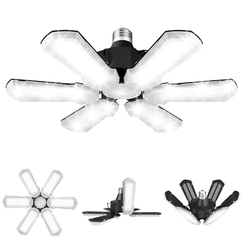 TANBABY 1 Pack LED Garage Lights, 150W Deformable Garage Light