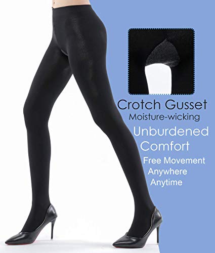 G&Y 2 Pairs Ultra Opaque Tights for Women - 80D Microfiber Control Top Pantyhose4
