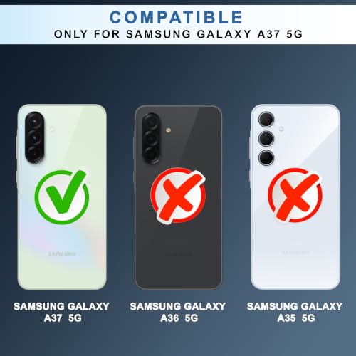 Image of CEDO Backcover for Samsung Galaxy A37 (5G) | Camera Protection Bump Shockproof Edge | Ultra Hybrid Transparent Acrylic Clear TPU+PC Hard Backcase Cover (Black)