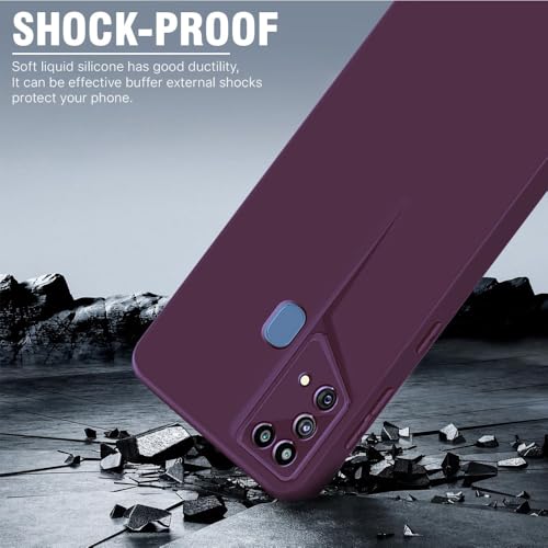 Image of WOW IMAGINE Back Cover for Samsung Galaxy M31 Prime | M31 | F41 | Blade Series Ultra Thin Case with Lightweight Design | Camera Protection | Soft Matte Silicone Flexible Mobile Case - Purple