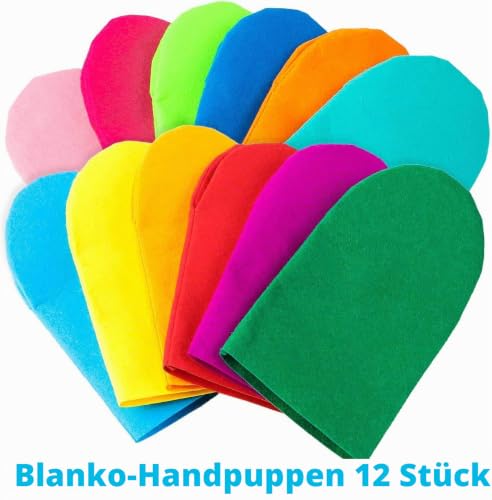 WATINC 12er-Set Filz-Handpuppen zum Basteln für Kinder – Bild 3