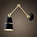 Produktbild S2F5 Wandleuchte im europäischen Stil, Kreative Rocker Arm, modern, minimalistisch, Persönlichkeit, Restaurant, Schlafzimmer, Büro, Schreibtisch, Nachttisch, Wandlampe (Farbe: Schwarz-Schwarz)