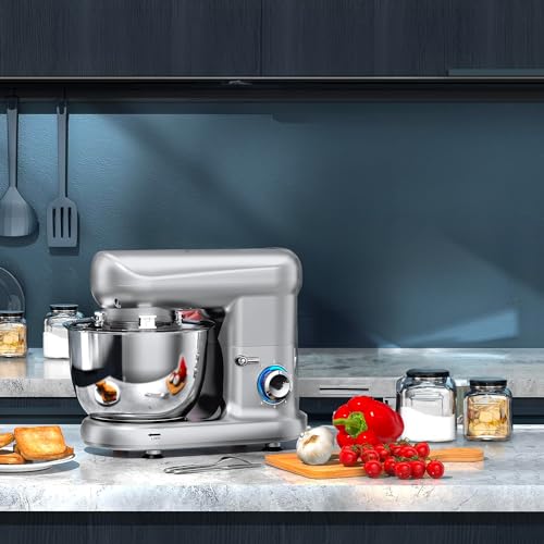 Impastatrice Planetaria Necchi NKSM1518 - 1400W, Ciotola 5.5L, 6 Velocità + Pulse, Frusta, Gancio E Foglia - Foto 7