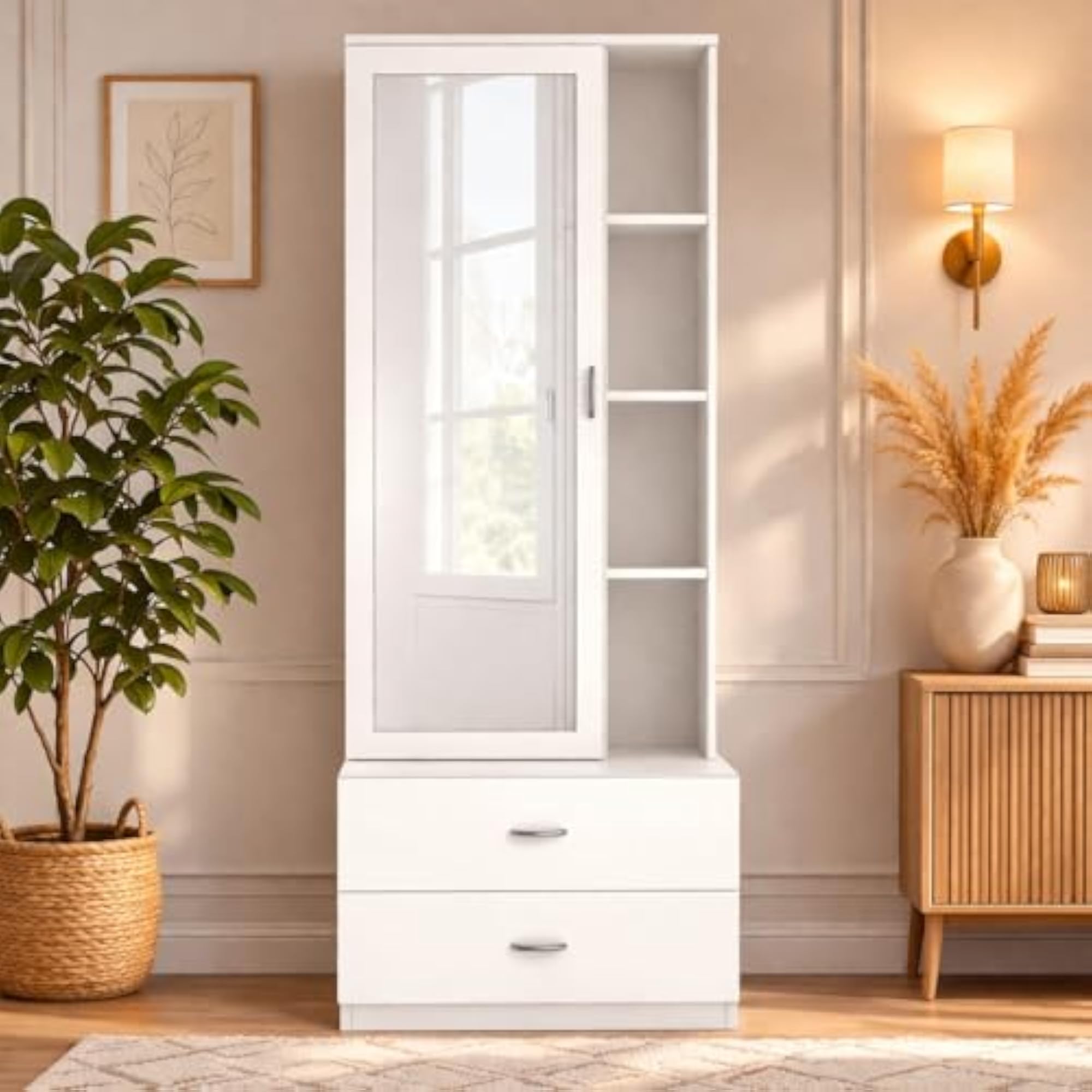 Dressing Table with Mirror and Drawers