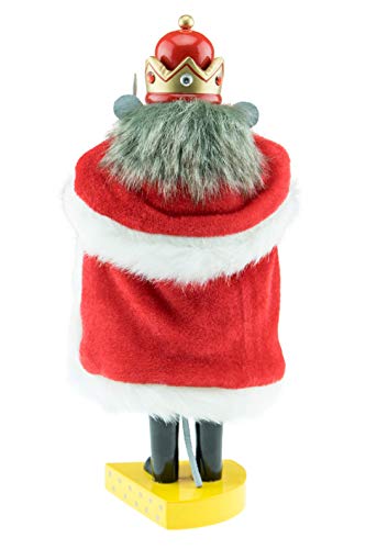 Clever Creations Mouse King 10 Inch Traditional Wooden Nutcracker, Festive Christmas Décor for Shelves and Tables