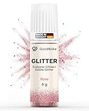 GoodBake Essbarer Glitzer Rosa 6g | zuckerfrei & geschmacksneutral | Glitzer für Getränke, Cocktails, Torten mit Lebensmittelfarbe Pulver | Made in DE | Edible Glitter | Glitzerpulver essbar