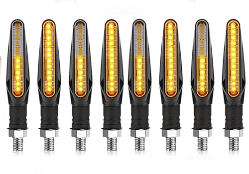 Clignotants LED moto 12v effet défilement séquentiel haute visibilité