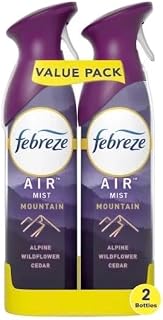 FE.BRE.ZE. AIR FRESHENER. Mist Mountain Alphine Wildflower Cedar Scent 2 Bottles (Pack 2)