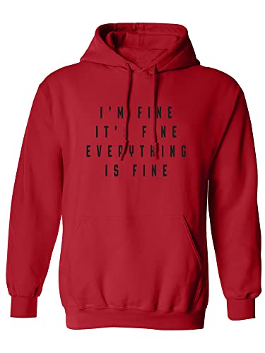 zerogravitee I'm Fine Everything is Fine Adult Hooded Sweatshirt