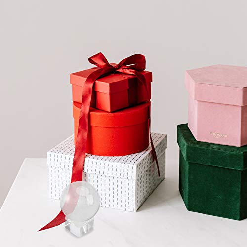 NUOBESTY Esfera de Cristal Transparente Esfera Esculpida Interna Esfera de Quartzo Natural Com Base