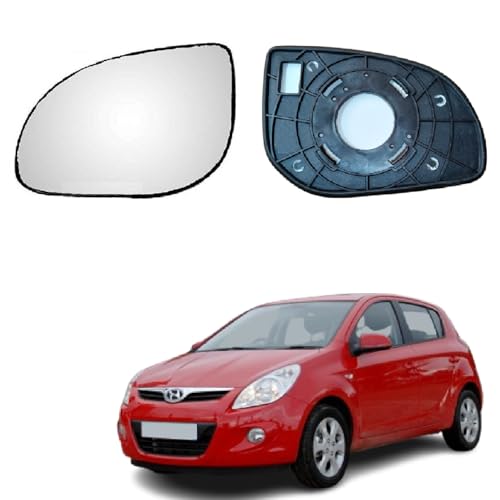 Image of ORVM Side View Mirror Glass /Sub Mirror Plate (WITHOUT INDICATOR TYPE ASSEMBLY) compatible with Hyundai i20 2008-2010 Year Model (MIRROR BIG SIZE 1, LEFT PASSENGER SIDE)