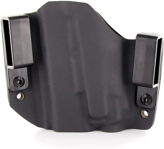 Miniatura 5 de R&R Holsters OWB Kydex - Funda para pistolas con Olight Baldr Mini 600 lúmenes, color negro mate