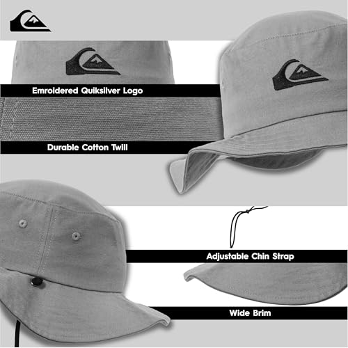 Image of Quiksilver Boys' Quiksilver Kid's Bushmaster Sun Protection Floppy Visor Bucket Hat