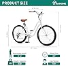 YITAHOME 24 & 26 Inch Beach Cruiser Bike, 7 Speed & Single Speed Commute Bike, Step-Through Bicycle for Adult Women & Men, Steel Frame Cruiser Bike with Full Front & Rear Fenders #1