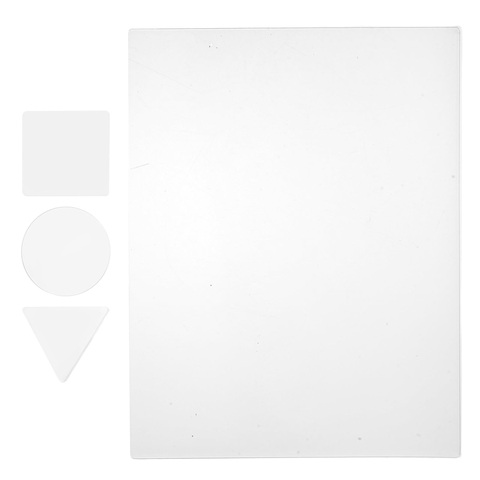 Holibanna Wiederverwendbare Gelplatte 4 Stück für Künstler und Studenten | Silikongel, Transparent für Druckgrafik, Kreis Dreieck Viereck Rund, für Schule und Atelier