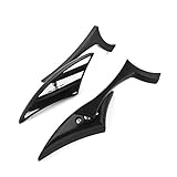 dlll 2 x Custom Noir Lame latérale Rétroviseur pour moto Street standard nu Vélo Cruiser Chopper