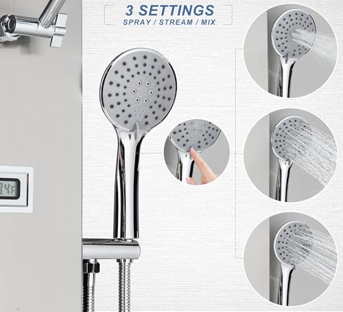 Panneau de douche acier inoxydable 304 brossé premium
