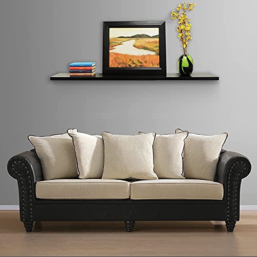 Inplace Shelving, 9604676E, Low Profile Wall Shelf With Invisible Brackets, 60 Inch Width X 7.75 Inch Depth X 1.25 Inch Height, Set Of 2, Black #TOP1