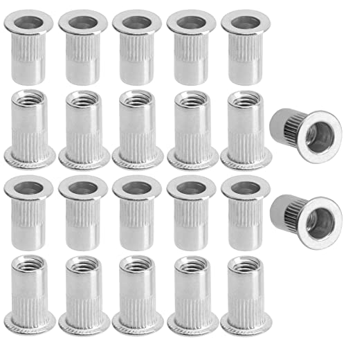 Nietmuttern, Uotyle M5 Nietmuttern Edelstahl 50Pcs Flachkopf Gewinde Rivet Blindnietmutter Gewindenieten Cover