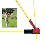 Golf Swing Trainer with 3 Alignment Sticks Portable Golf Training Aid with Angle Dial-OLE ANDIGO Gol