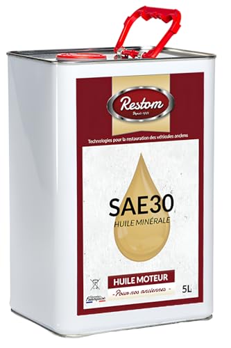 RESTOM - Huile moteur pour véhicules anciens SAE 30-5L