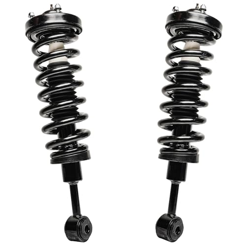 Image of Detroit Axle - 4WD Front Struts Ball Joints for Ford 2004-2008 F-150, 2006-2008 Lincoln Mark LT 2 Struts with Coil Spring 2 Lower Ball Joints 2007 Replacement Suspension Kit