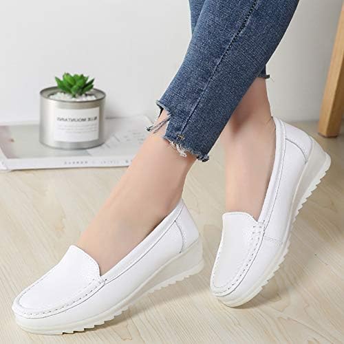 white flat nursing shoes