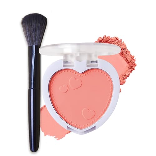 Blushers for Cheeks Make up Blusher, Peach Pink Blush Matte Blush Palette Powder Blushes Korean Makeup, Natural Looking Long-Lasting Sweat-Resistant Blush