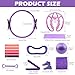 Yonderfume Pilates Essentials Kit for Women, 14 Pcs Home Workout Equipment with Pilates Circle Ball Ring Set Resistance Bands and Anti Slip Sock, Yoga Pilate Essentials Accessories(Color:Purple)