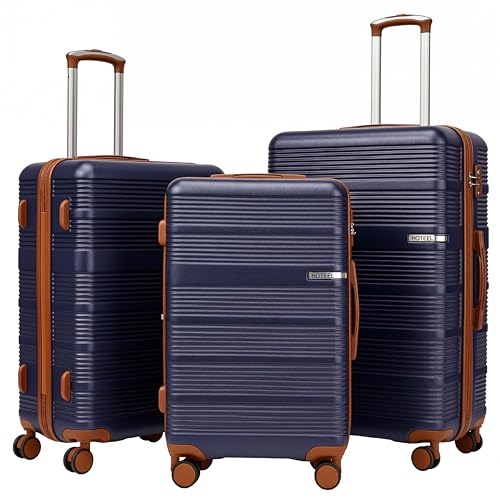 Hoteel Luggage Sets 3 Piece, ABS+PC Durable Lightweight