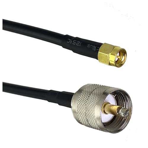 RG316 RG58 UHF PL259 SO239 - SMA �I�X�v���O ���X�W���b�N �X�g���[�g�R�l�N�^ R*/F �W�����p�[ �s�O�e�[���P�[�u�� 6�C���`�`20M(RG58 PL259 to SMA M,4M)