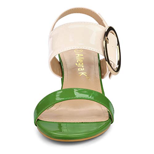 Allegra K Women's Slingback Block High Heel Sandals2