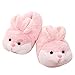 Heguowei Rose Piggy Pantoufles en Peluche Chaussures De Sol Intérieur Filles Dames Cochon en Peluche Animaux De Bande Dessinée Hiver Chaud Anti-dérapant Lapin à Talons Inner Sole 23.5cm